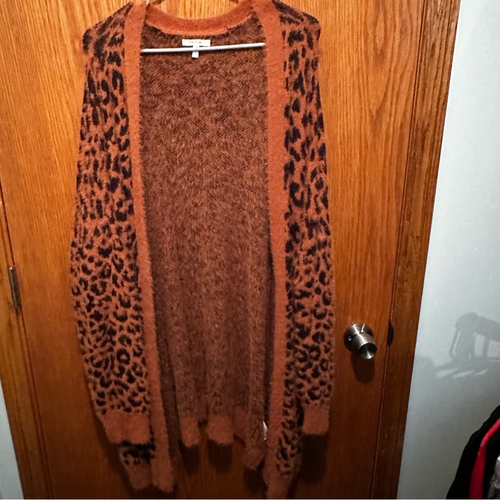 Maurices animal print cardigan